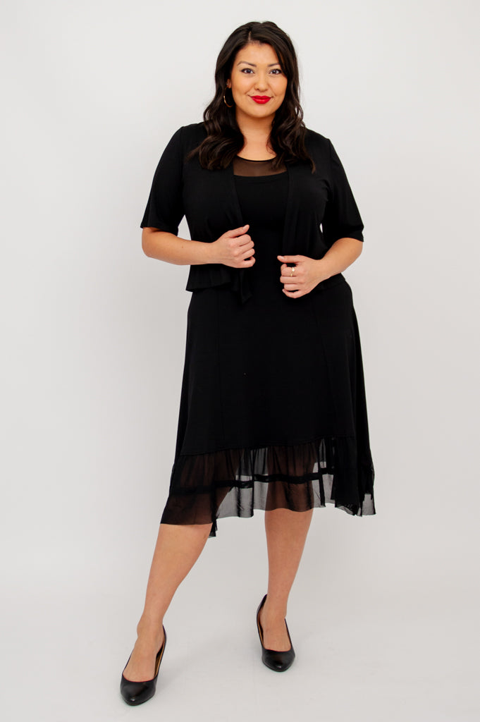 Danube Dress, Black, Bamboo