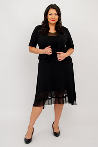 Danube Dress, Black, Bamboo