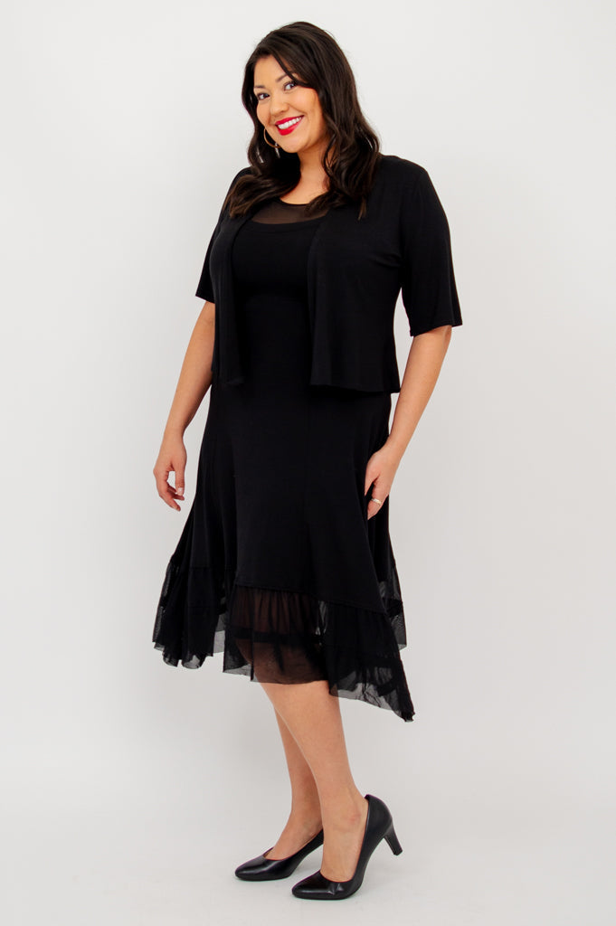 Danube Dress, Black, Bamboo