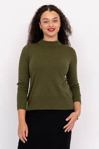 Ella Sweater, Khaki, Cotton
