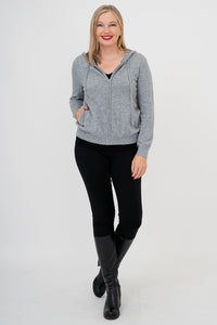 Finlay Sweater, Grey, Wool Cashmere