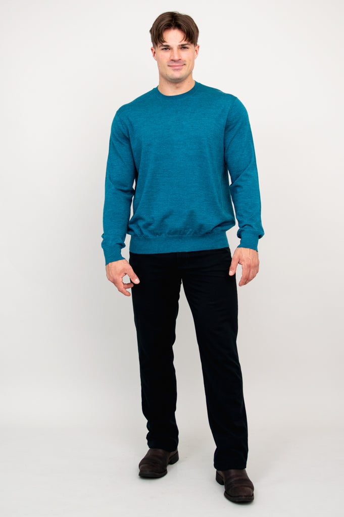 Fraser Sweater, Forest, 100% Merino Wool