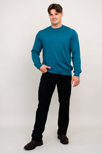 Fraser Sweater, Forest, 100% Merino Wool