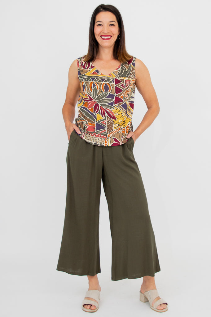 Havana Tank, Tropikal, Linen Bamboo