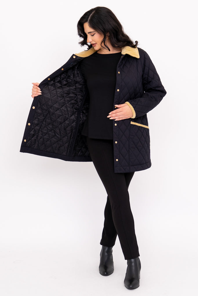 Hunan Coat, Black, Cotton
