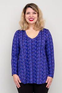 Jackie Long Sleeve, Midnight Leaves, Bamboo - Final Sale