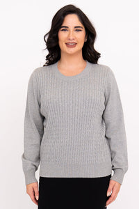 Jala Sweater, Charcoal Light, Cotton
