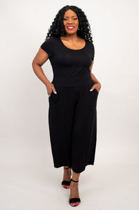 Julie Jumpsuit, Black, Bamboo