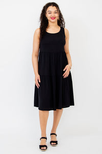 Juni Dress, Black, Linen Bamboo