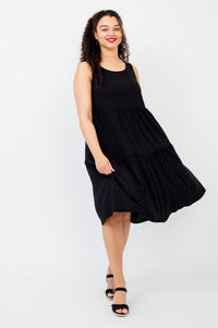 Juni Dress, Black, Linen Bamboo