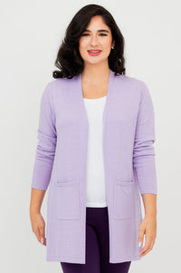 Justine Sweater, Lavender, Cotton