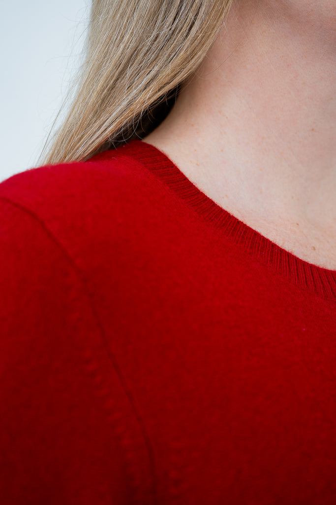 Kamila Sweater, Red, Wool Cashmere