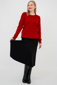 Kamila Sweater, Red, Wool Cashmere