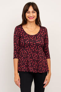 Kimmy Top, Florid, Bamboo - Final Sale