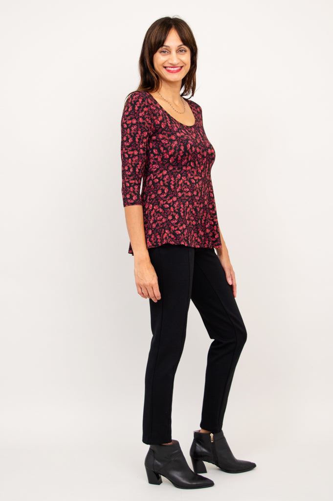 Kimmy Top, Florid, Bamboo - Final Sale