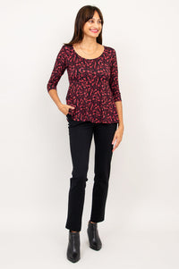 Kimmy Top, Florid, Bamboo - Final Sale