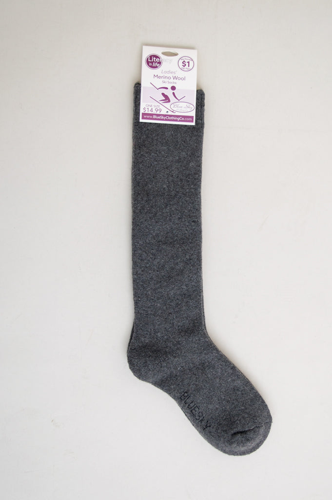 Ladies Merino Wool Boot/Ski Socks for Literacy