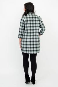 Larissa Tunic, Mint Plaid, Cotton- Final Sale