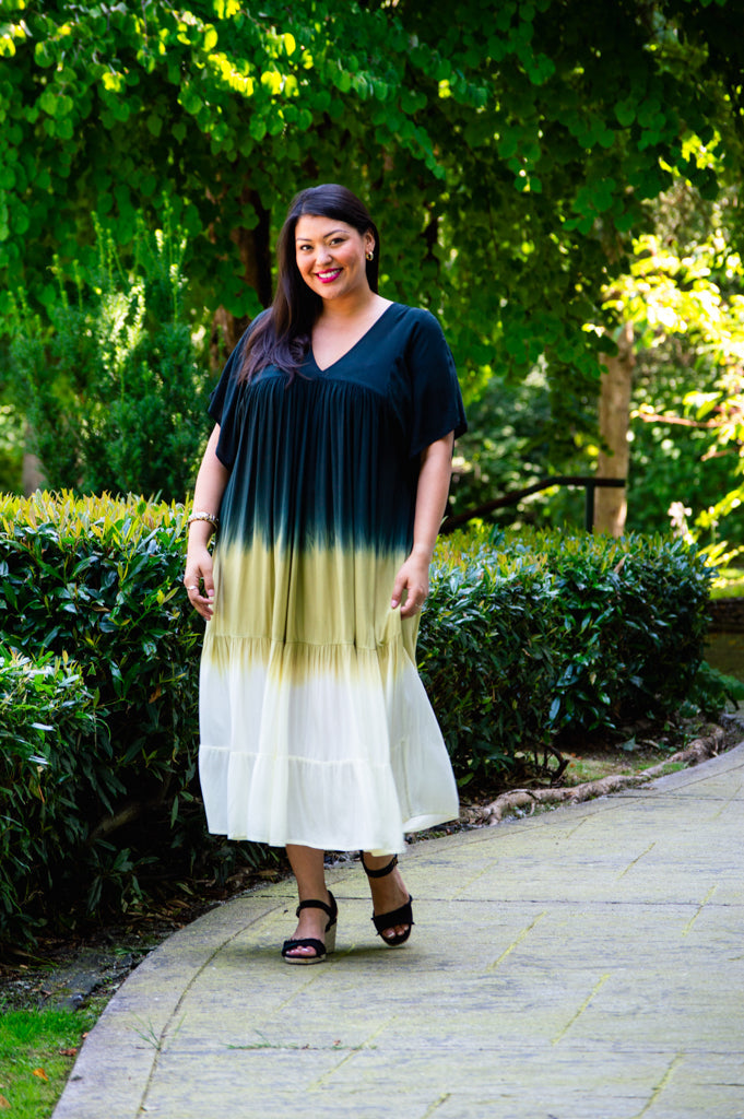 green dip dye dress AO76 Light Green Dip Dye Maya Dress – Ladida
