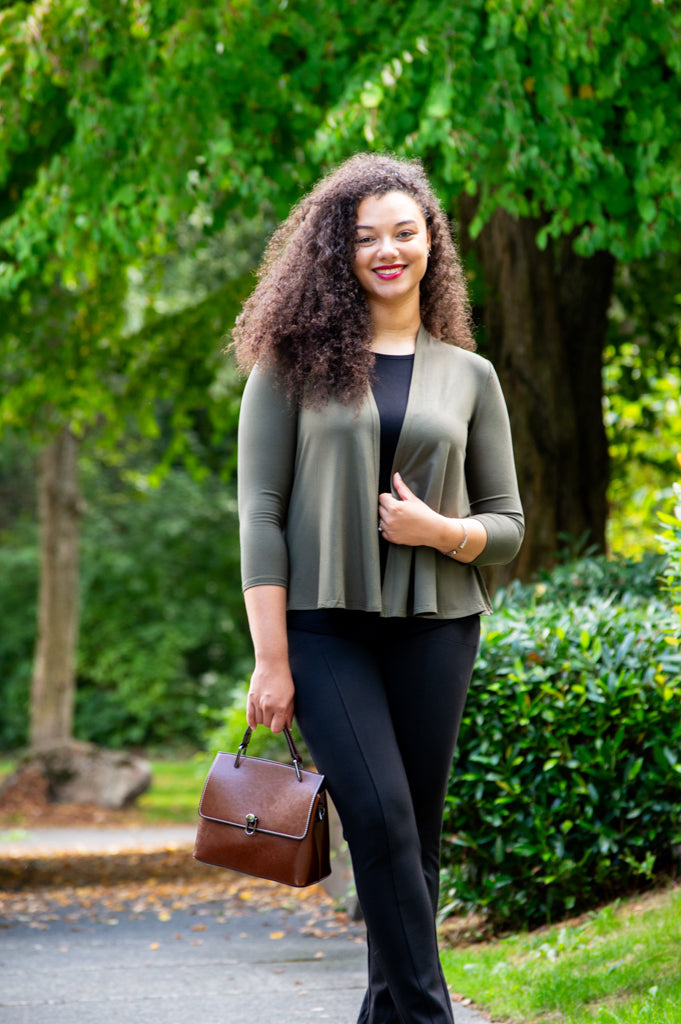 Kathy Jacket, Khaki, Bamboo