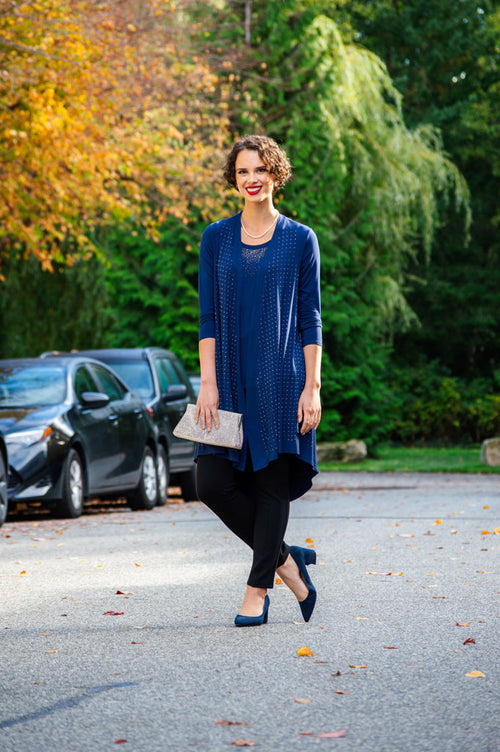 Priscilla Jacket, Indigo Diamond, Bamboo