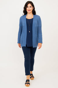 Linda Sweater, Blue, Cotton