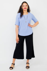Liza Top, Periwinkle, Linen Bamboo- Final Sale