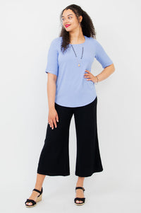 Liza Top, Periwinkle, Linen Bamboo- Final Sale