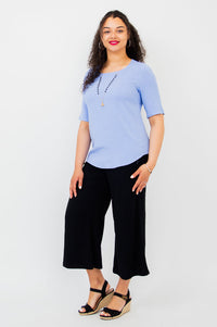 Liza Top, Periwinkle, Linen Bamboo- Final Sale