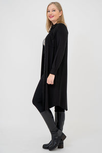 Lois Duster, Black, Bamboo