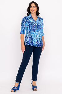 Lorine Blouse, Curious, Linen Bamboo
