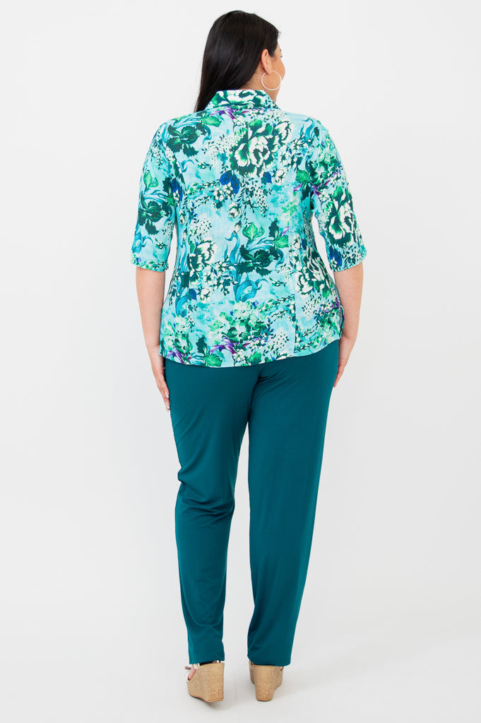 Lorine Blouse, Enchant, Linen Bamboo