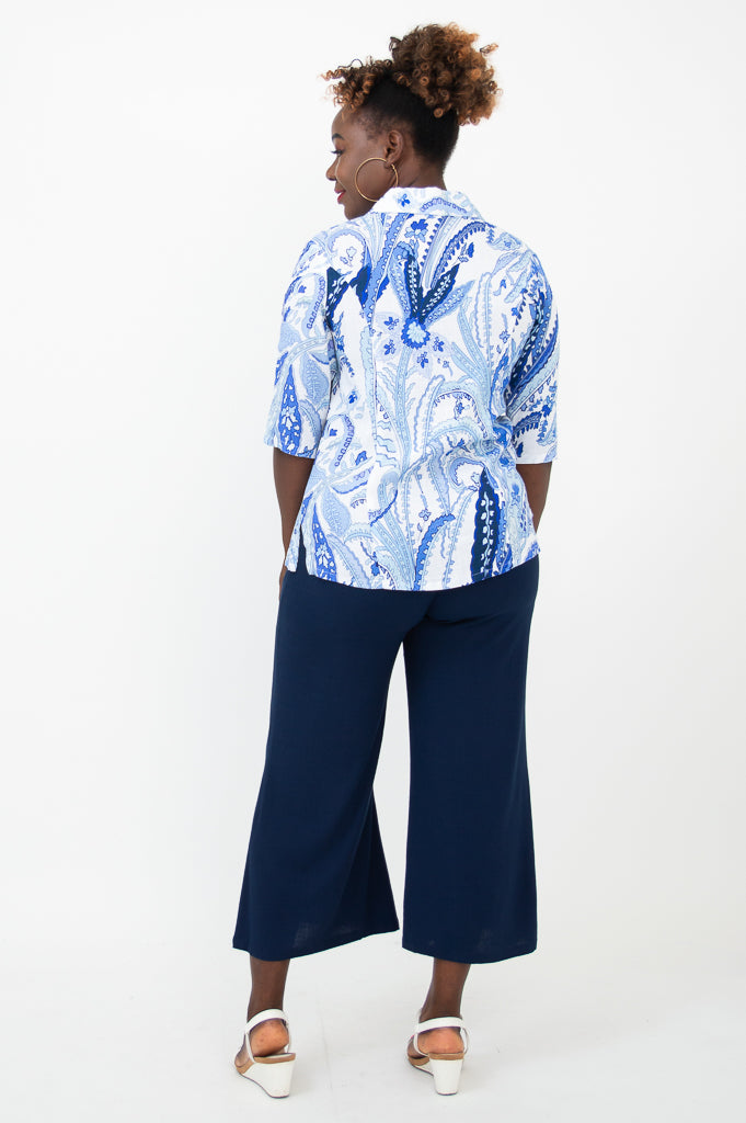 Lorine Blouse, Radiant, Linen Bamboo