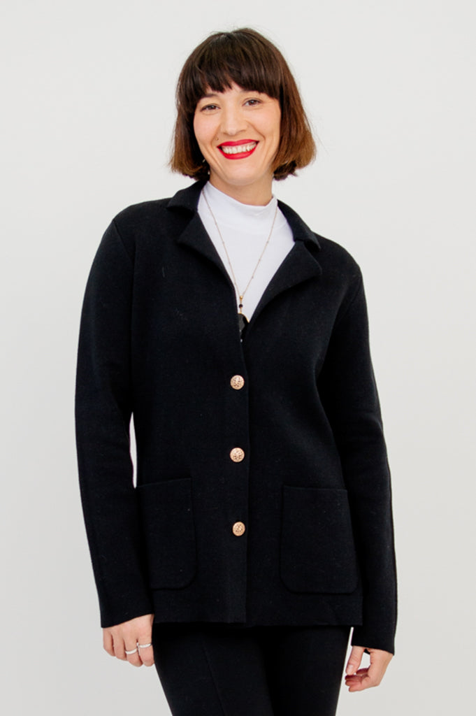 Margaret Jacket, Black, Cotton