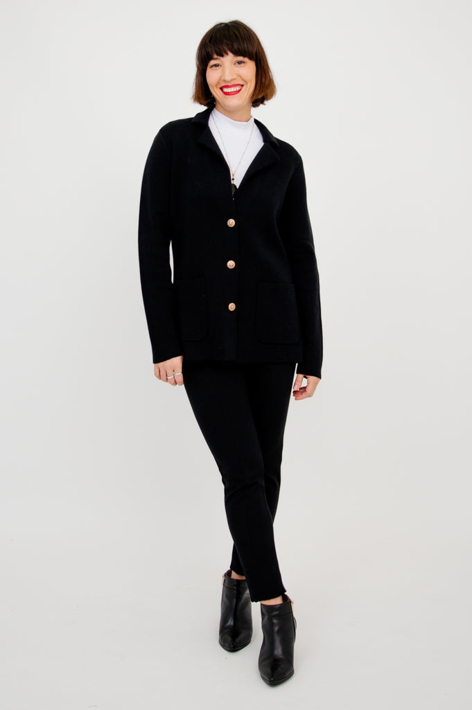 Margaret Jacket, Black, Cotton