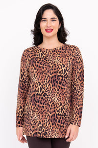 Margie Top, Chocolate Leopard, Bamboo