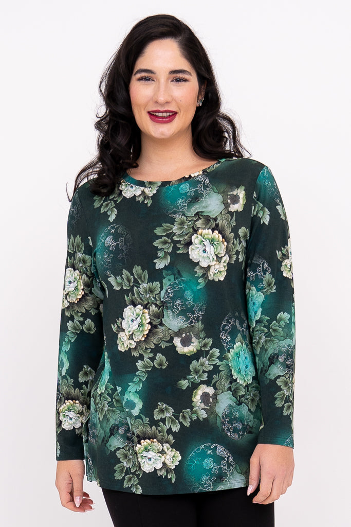 Margie Top, Teal Magic, Bamboo