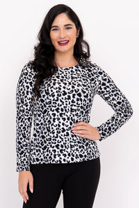Mariah Top, BW Leopard, Bamboo