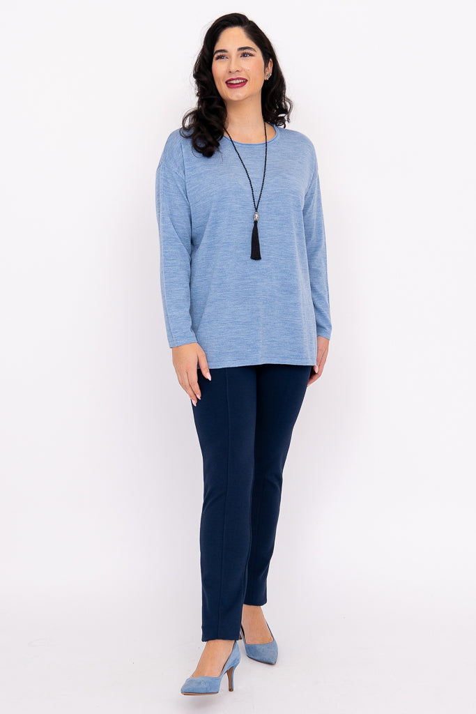 Matera Sweater, Soft Blue, Merino Wool