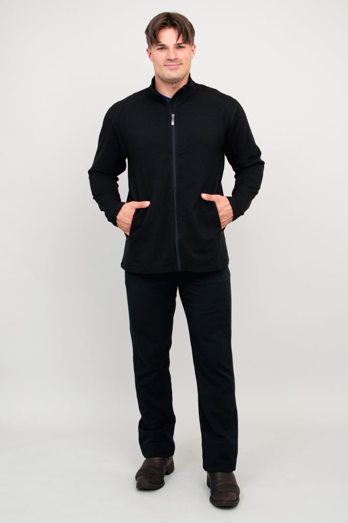 Matt Jacket, Black, Bamboo Fleece