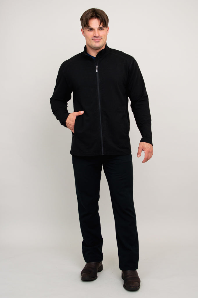 Matt Jacket, Black, Bamboo Fleece