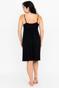 Mina Slip Dress, Black, Bamboo