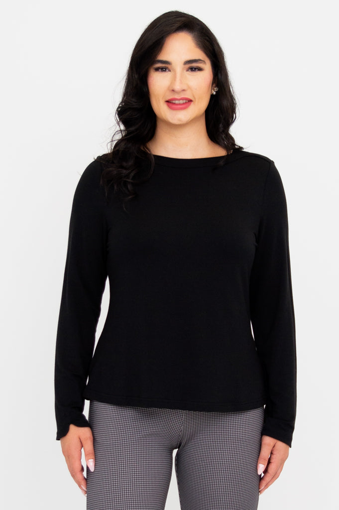 Mona Top, Black, Bamboo