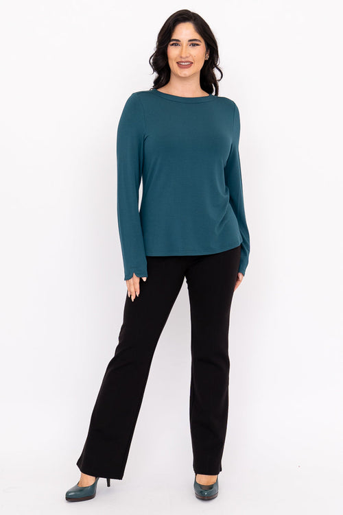 Mona Top, Teal, French Terry
