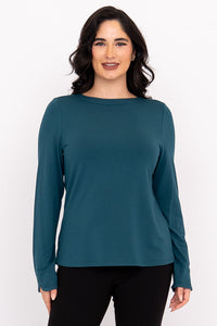 Mona Top, Teal, French Terry