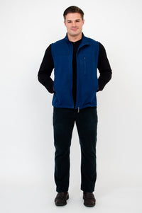 Nick Vest, Indigo, Bamboo Fleece