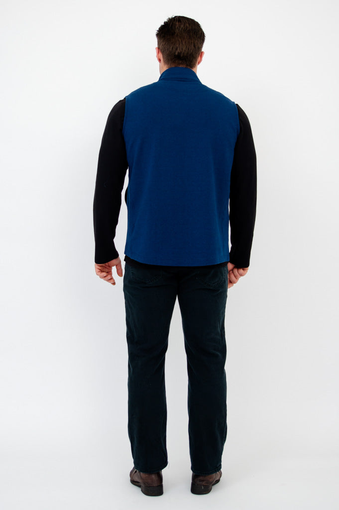 Nick Vest, Indigo, Bamboo Fleece