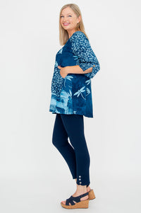 Palace Blouse, Aqua Dragonfly