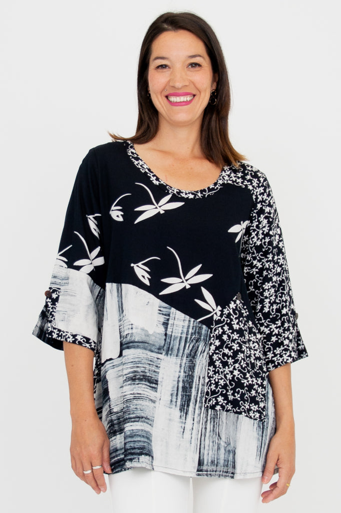 Palace Blouse, BW Dragonfly