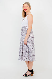 White Paloma Dress, French News, Linen Bamboo